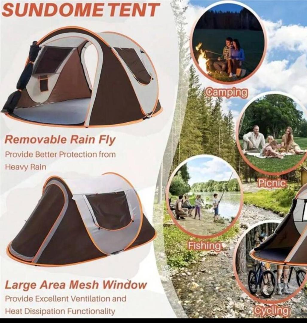 通気性良好なキャンプテント