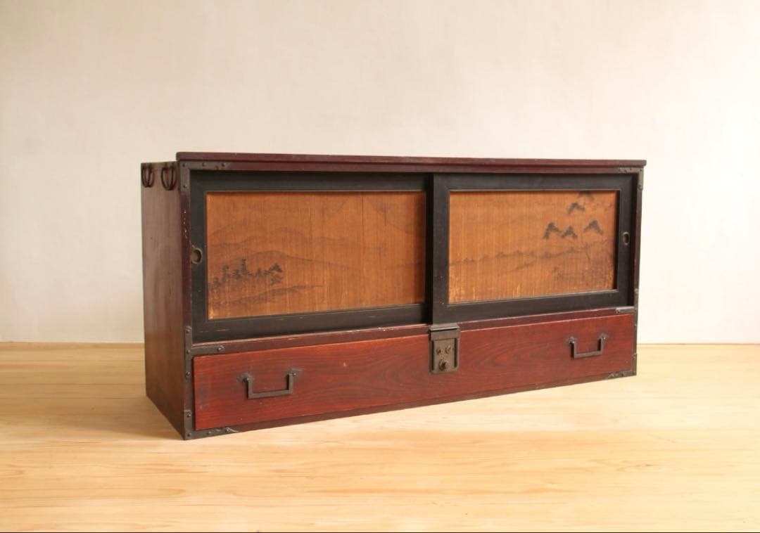 棚　2段　木製　収納棚　古道具　古家具　ビンテージ　アンティーク　レトロ