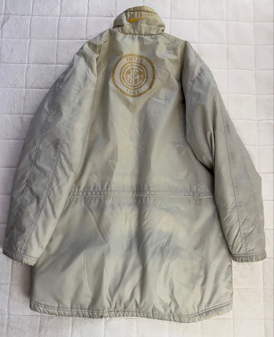 希少　90s NIKE ナイキ　インテル　ゴールドベンチコート　ダウンジャケット