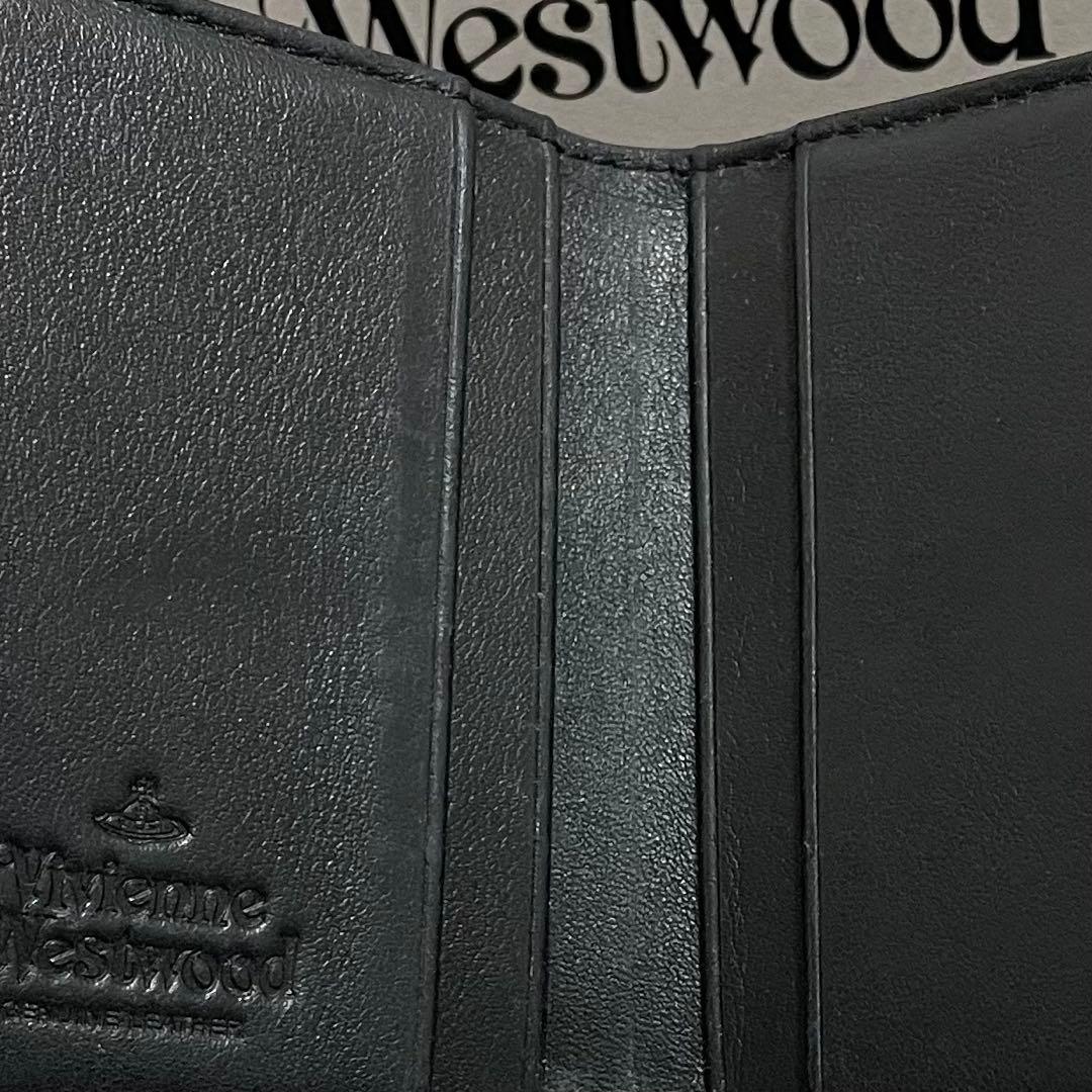 Vivienne Westwood ブラックレザー　三つ折り財布