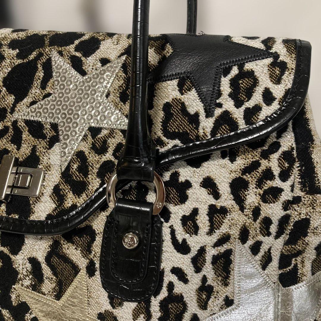 Think Bee ! ロッカーバッグ.パッチワークハンド.トート☆レオパード