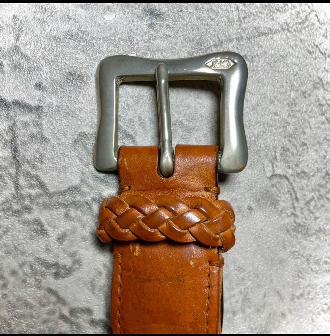 専用 J&M DAVIDSON 編み込みレザーベルト 95/38