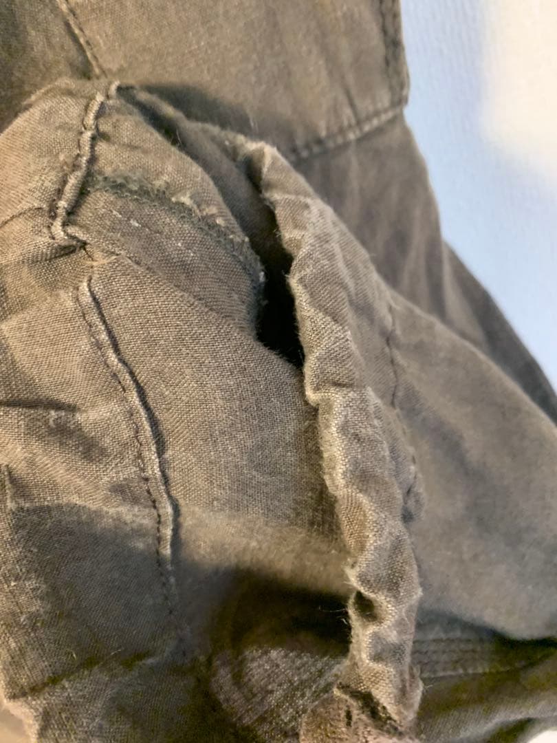 ワイズフォーメン（ヨウジヤマモト）パラフィンコートリネンラミーカーゴパンツ