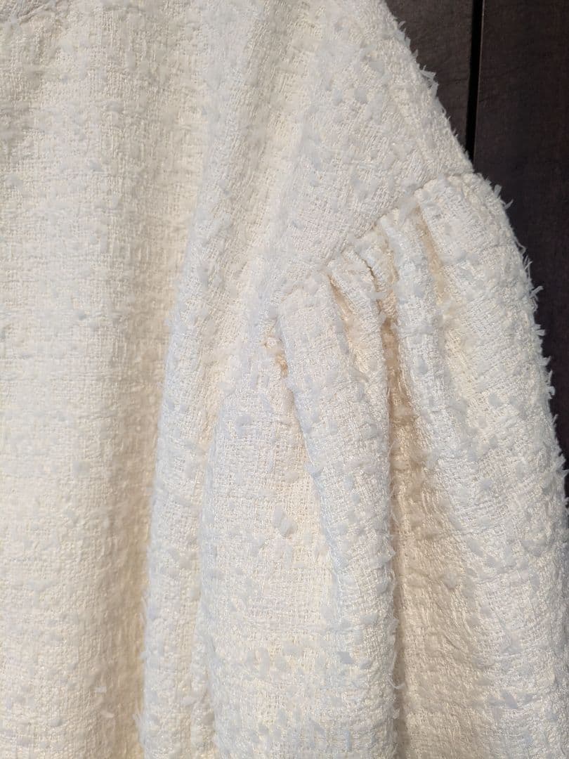 新品　CELFORD　ツイードフレアコート　アイボリー