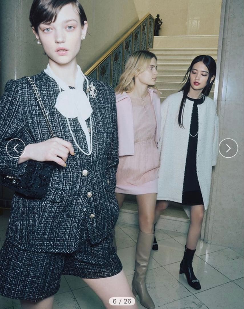 新品　CELFORD　ツイードフレアコート　アイボリー