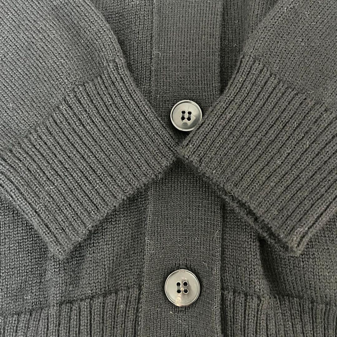 パーリーゲイツ ニットカーディガン 黒 S レディース ゴルフ ロゴ ワッペン