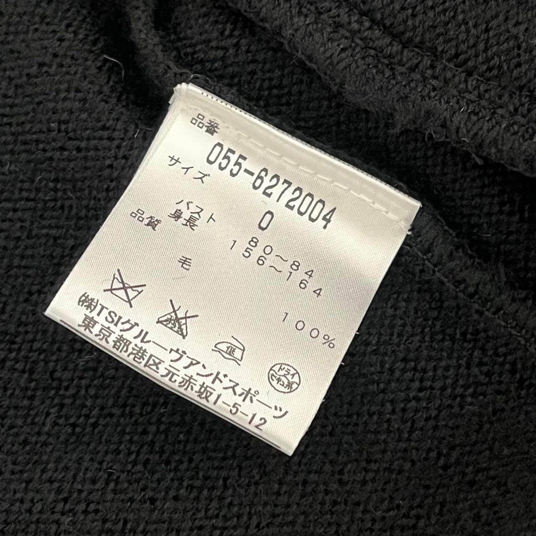 パーリーゲイツ ニットカーディガン 黒 S レディース ゴルフ ロゴ ワッペン