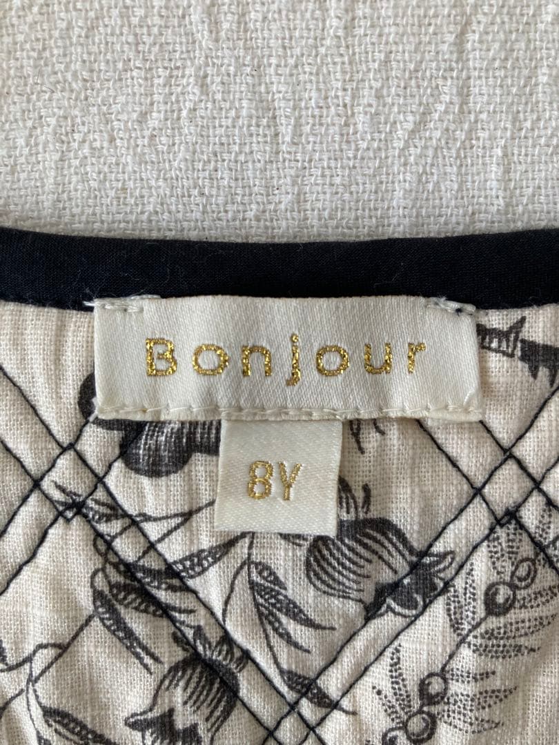 Bonjour Diary ボンジュールダイアリー　キルティングワンピース　8y