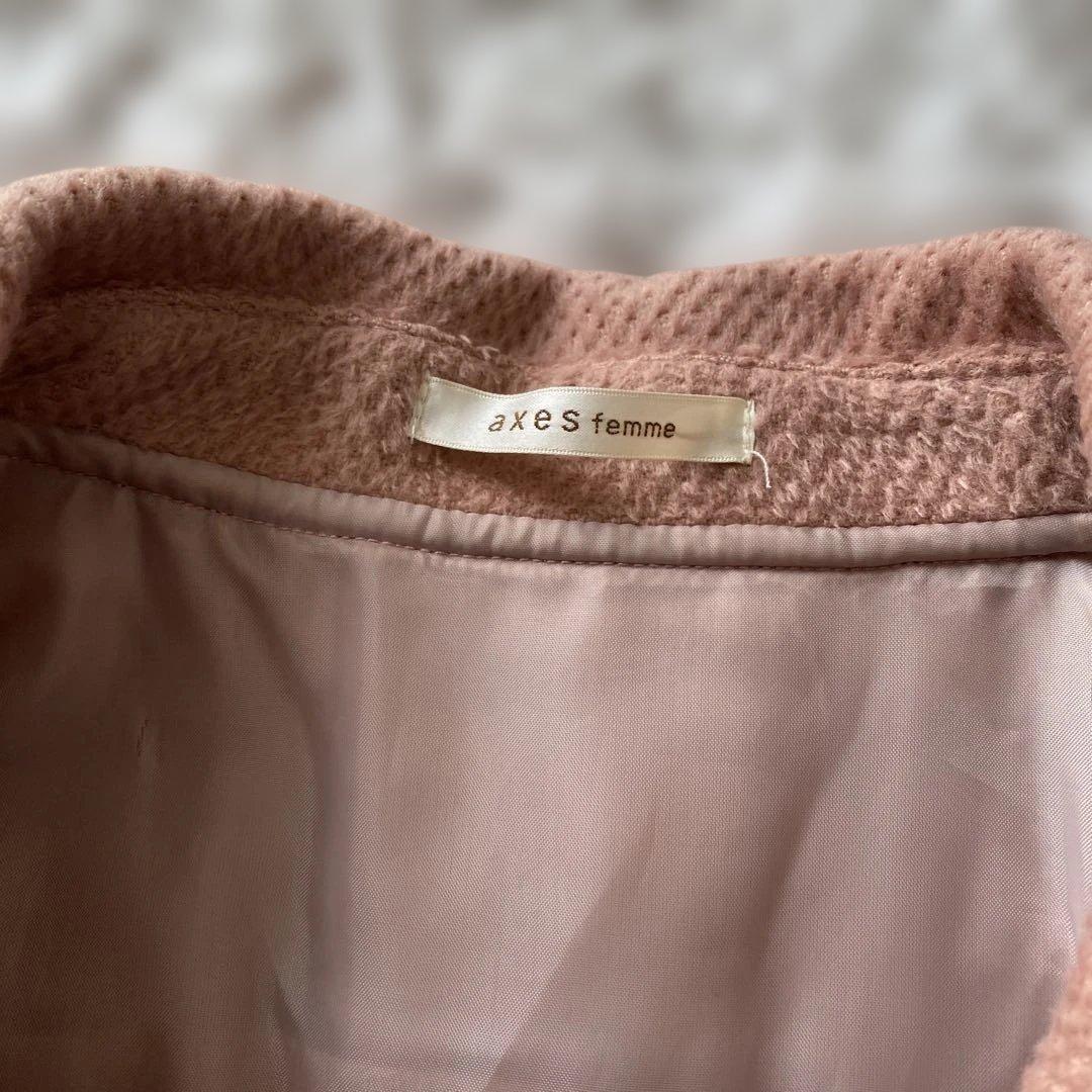 ♡美品♡axes femme ファー　ロングコート　レース　リボン　L ロリータ