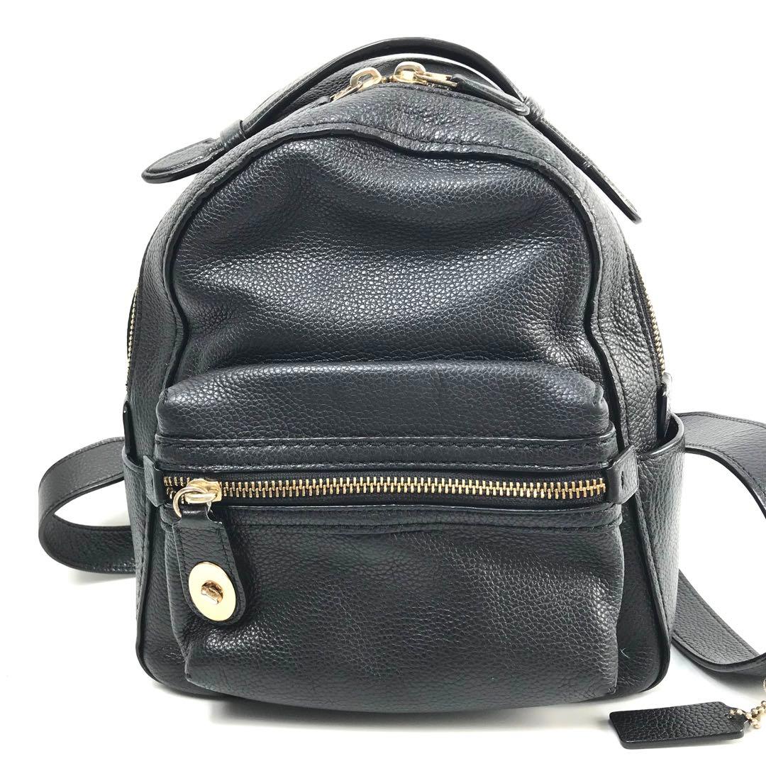 コーチ バックパック ブラック レザー ブラック リュック 31032