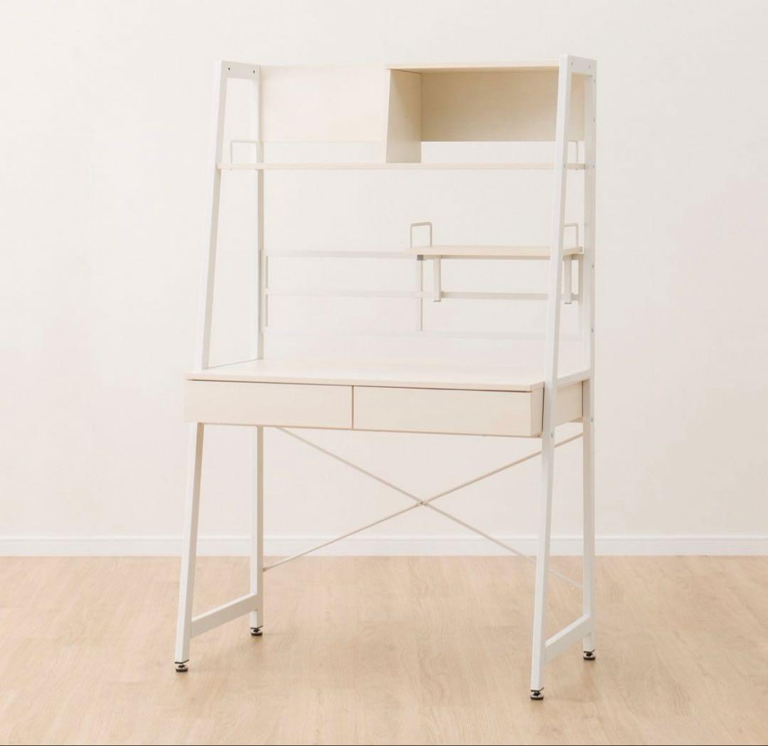 ニトリ/省スペースデスク(ホワイトウォッシュ)