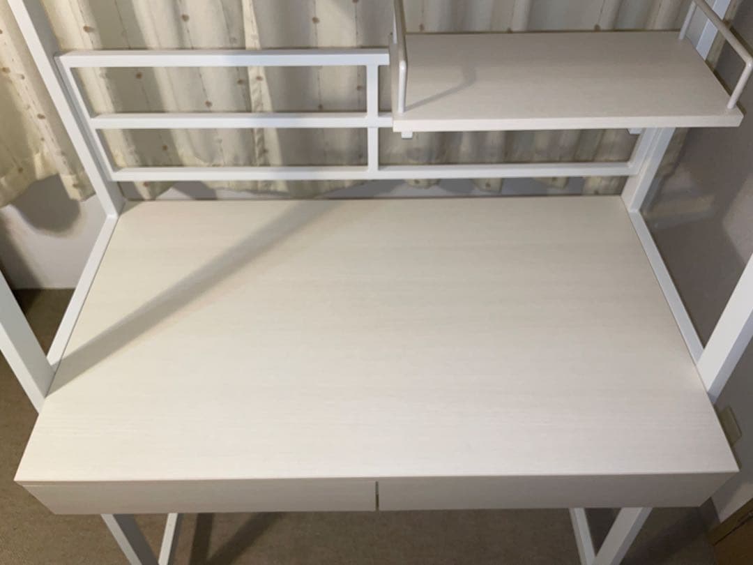 ニトリ/省スペースデスク(ホワイトウォッシュ)