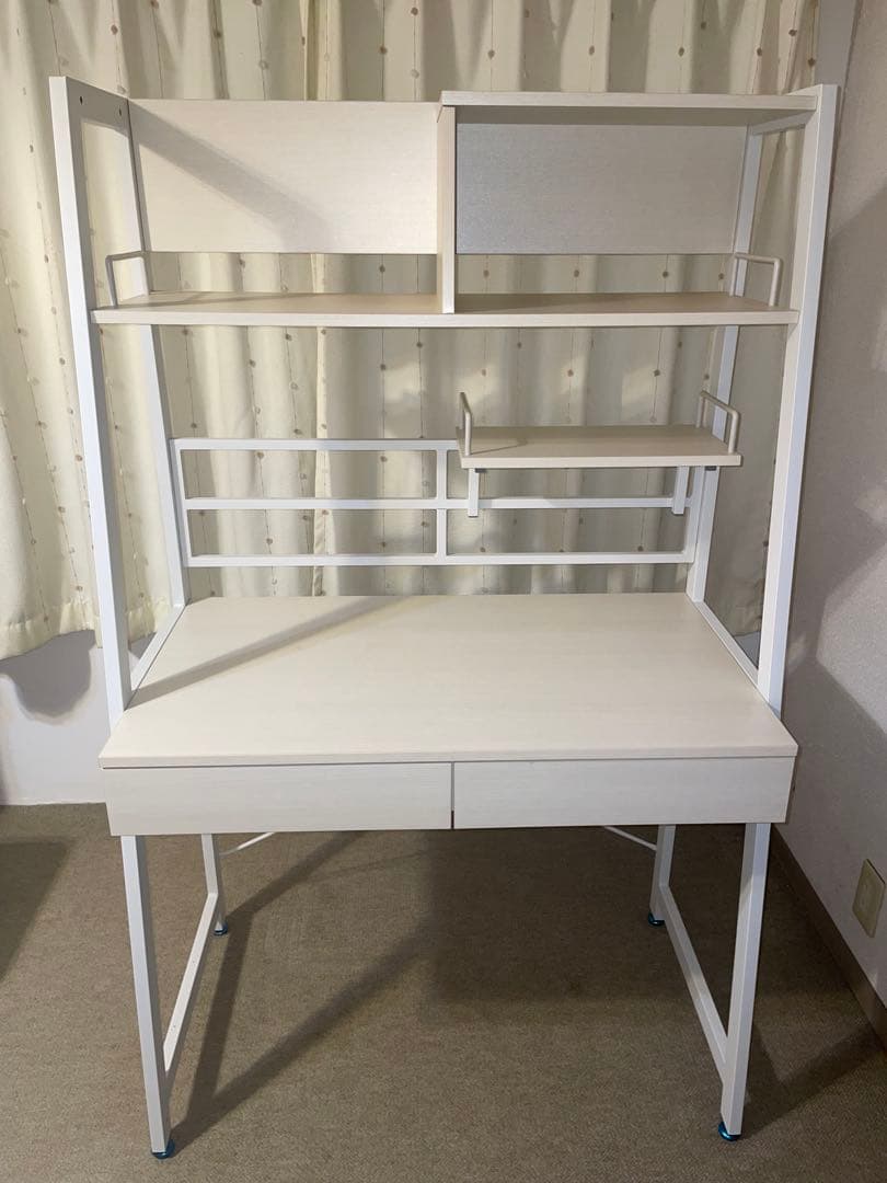 ニトリ/省スペースデスク(ホワイトウォッシュ)