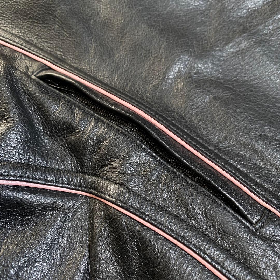 希少♡ハーレーダビッドソン シングルライダースジャケット ワッペン