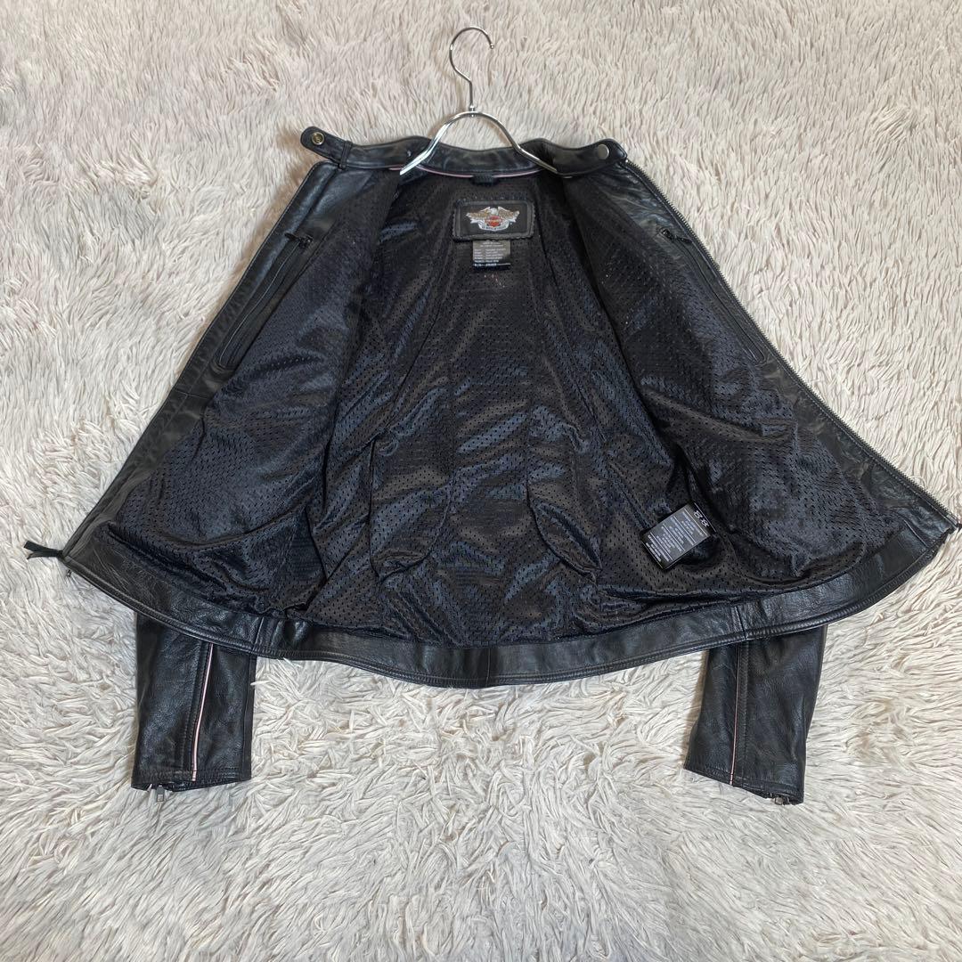 希少♡ハーレーダビッドソン シングルライダースジャケット ワッペン