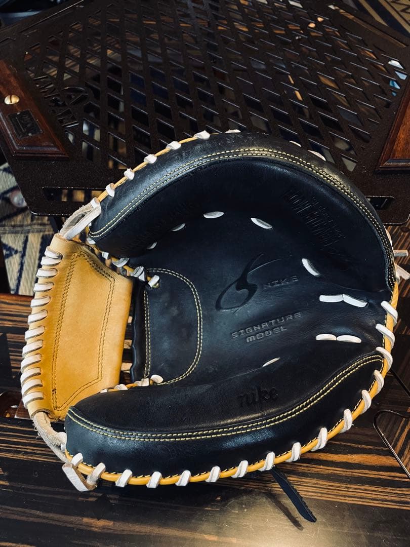 Nike ナイキ キャッチャーミット 少年野球 軟式 阪神 ウェブ損傷格安