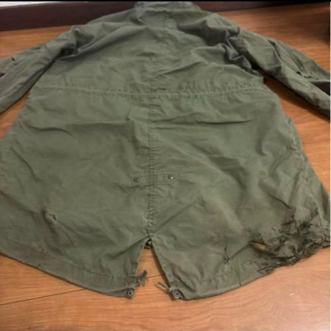 70s 米軍　実物　M65フィッシュテールパーカー　X−SMALL 破れあり