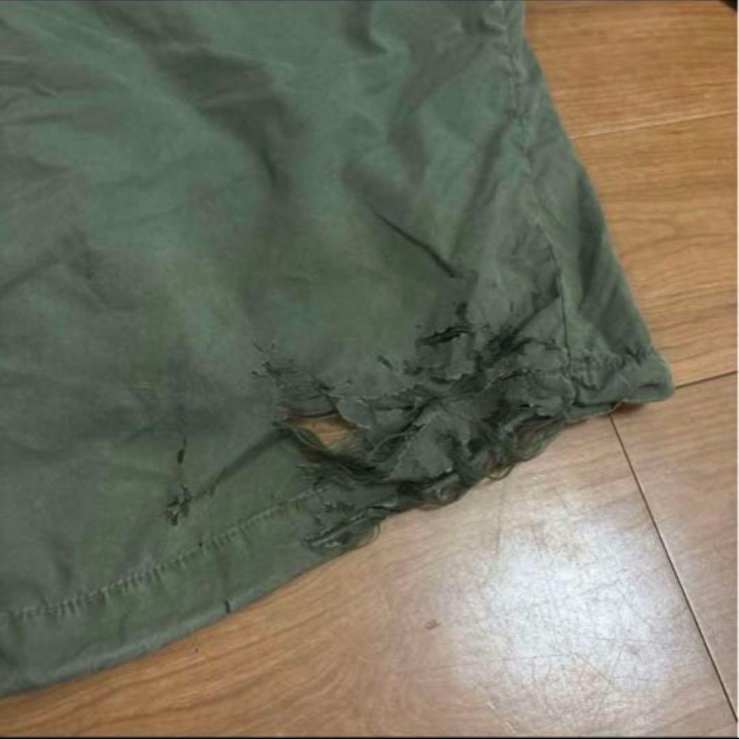 70s 米軍　実物　M65フィッシュテールパーカー　X−SMALL 破れあり