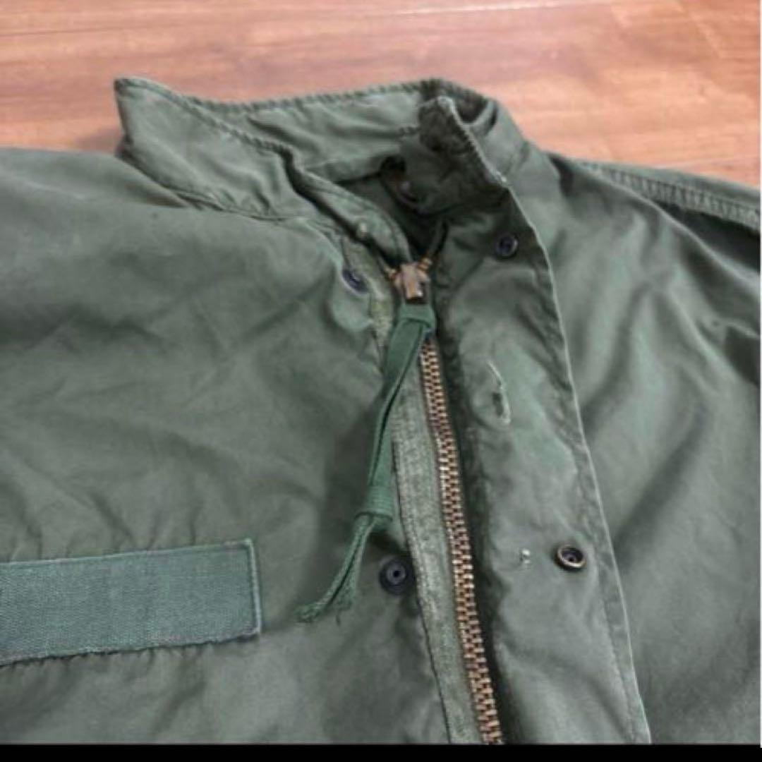 70s 米軍　実物　M65フィッシュテールパーカー　X−SMALL 破れあり