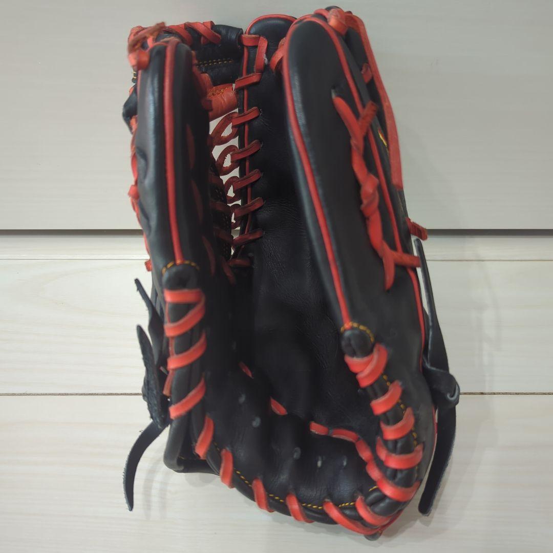 久保田Slage 軟式グローブ 黒/オレンジ