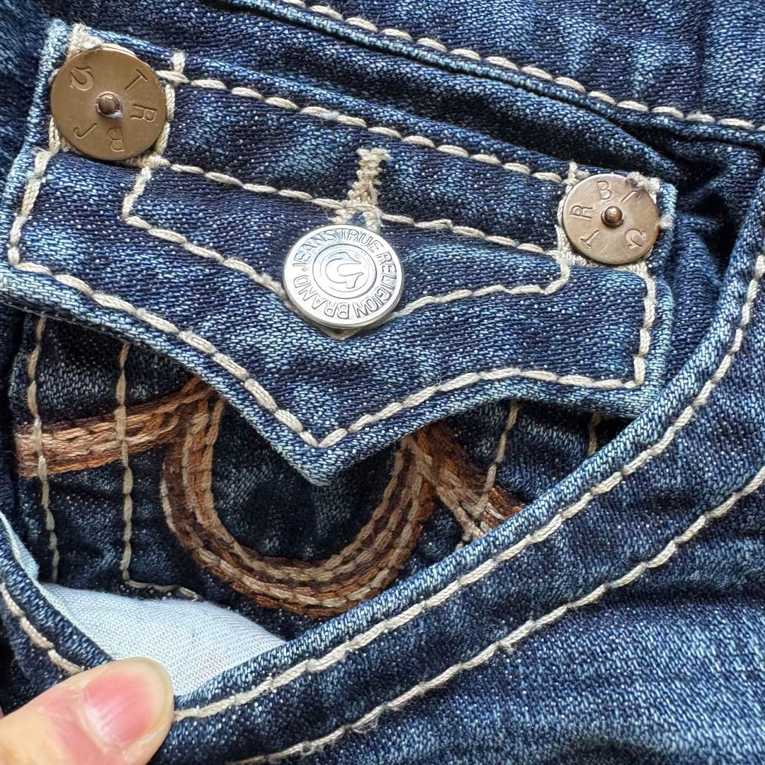 TRUE RELIGION rainbow joey フレア　白ステッチ　30