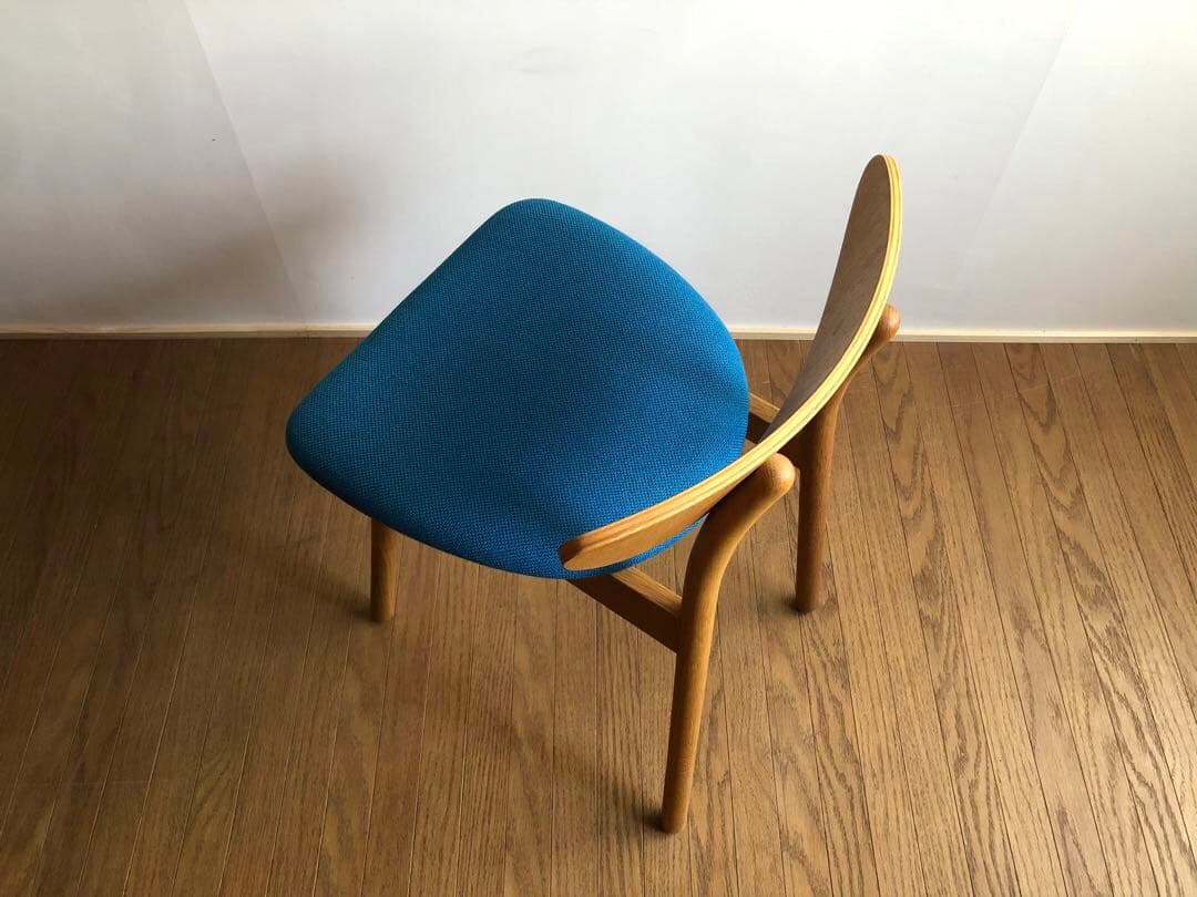 飛騨産業 cobrina コブリナチェア② ホワイトオーク無垢材 ブルー座面