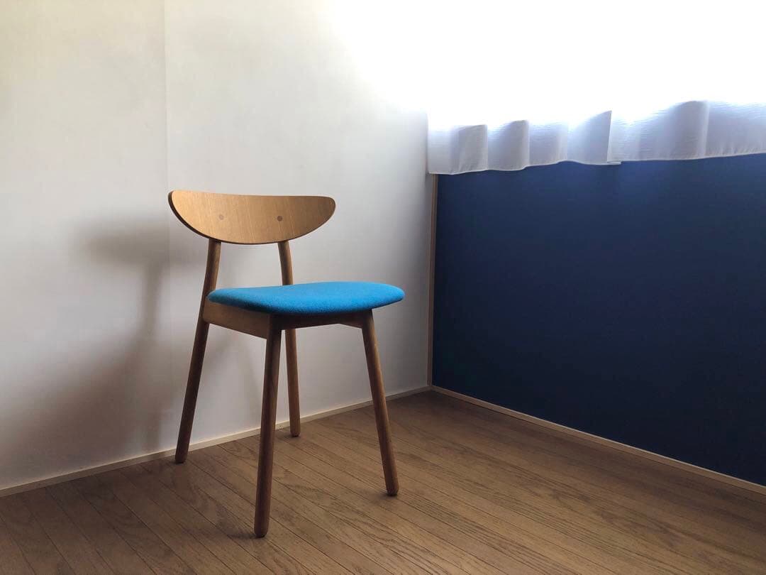 飛騨産業 cobrina コブリナチェア② ホワイトオーク無垢材 ブルー座面