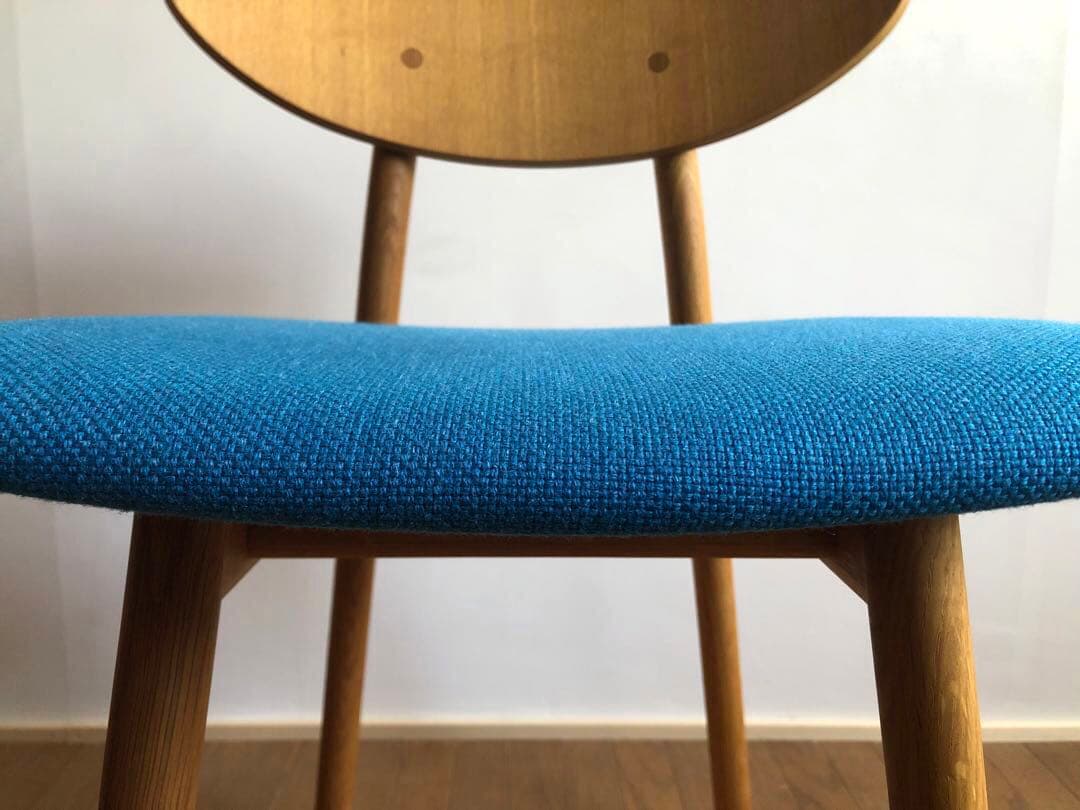 飛騨産業 cobrina コブリナチェア② ホワイトオーク無垢材 ブルー座面