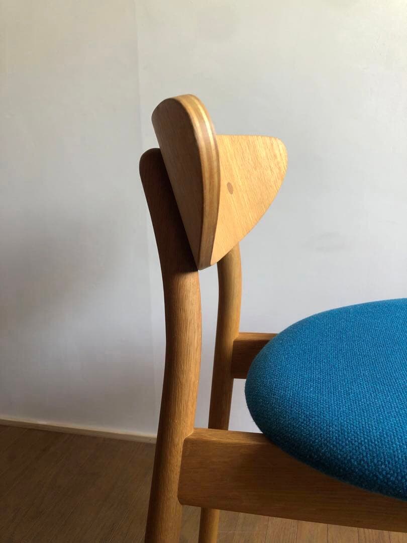 飛騨産業 cobrina コブリナチェア② ホワイトオーク無垢材 ブルー座面