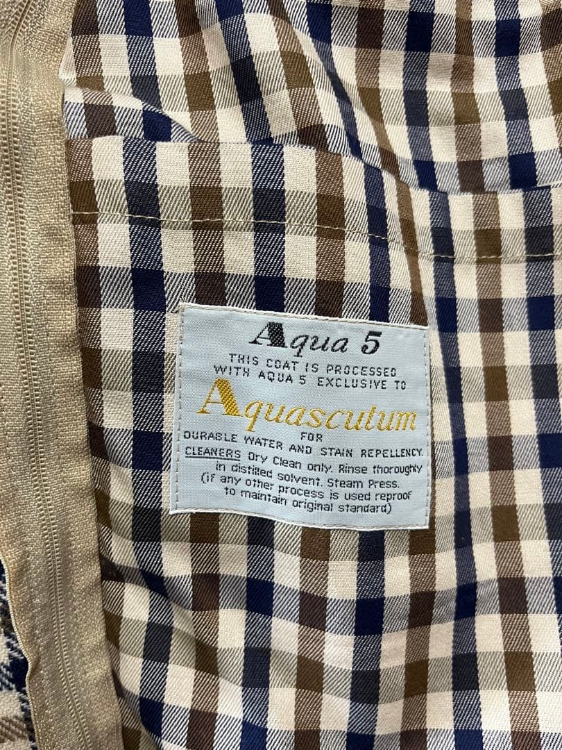 アクアスキュータムバルマカーンコート　ステンカラー　英国製　Aqua5 美品