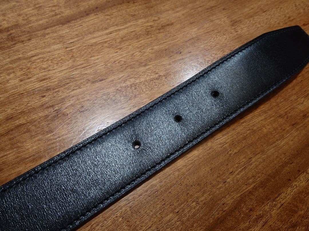 ■いちご■HERMES リバーシブルベルト93cm ブラックxキャメル