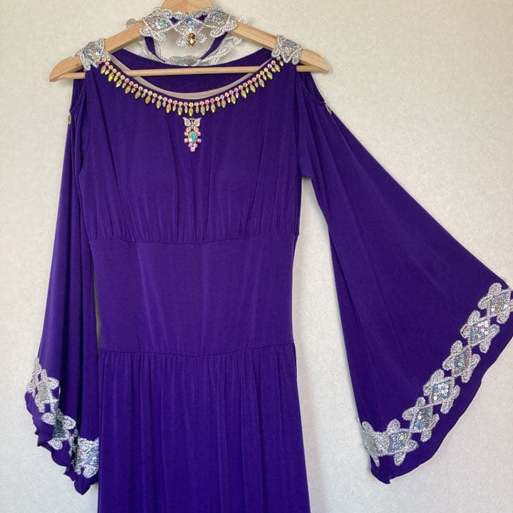 安い 通販ファッション - チャコット パープル 社交ダンスドレス