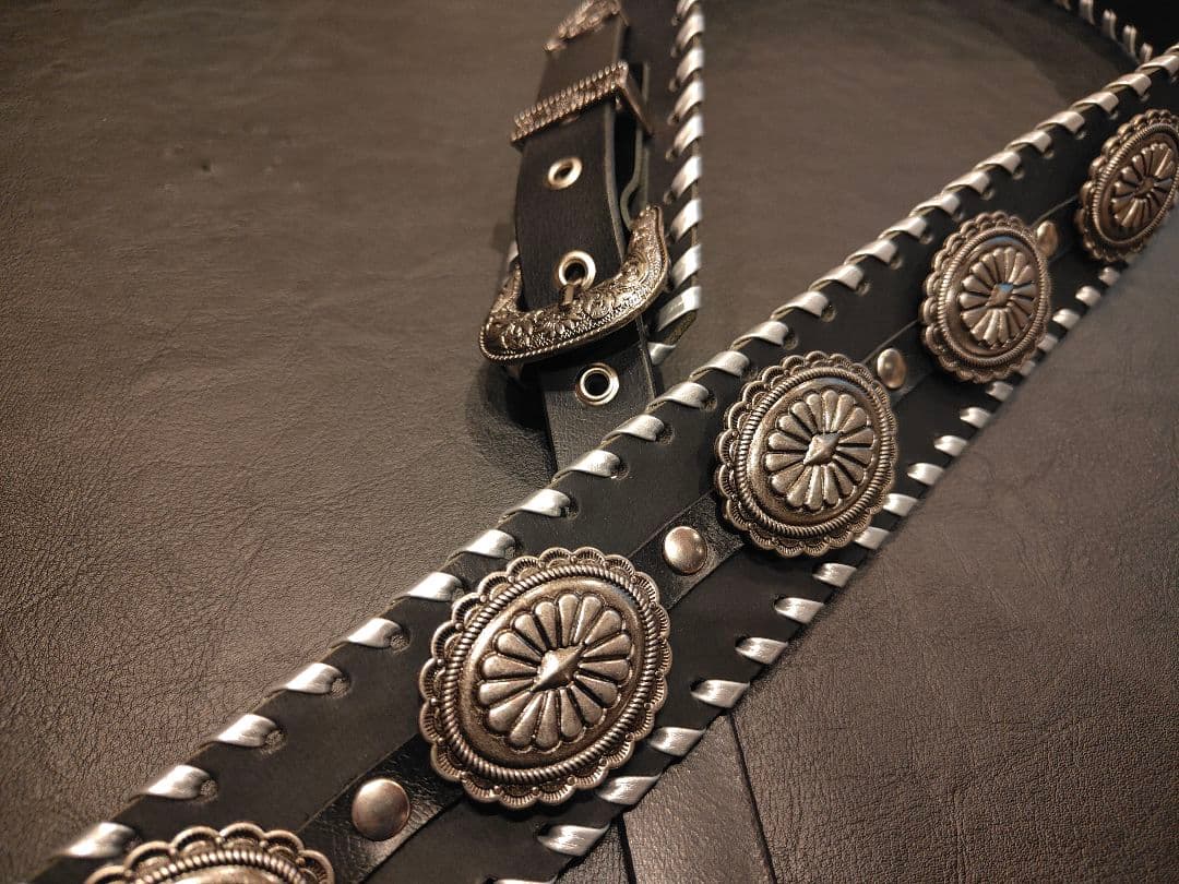 ギターストラップ　本革3mm厚　117〜130cm　ウエスタンバックル