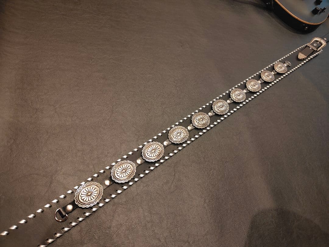 ギターストラップ　本革3mm厚　117〜130cm　ウエスタンバックル