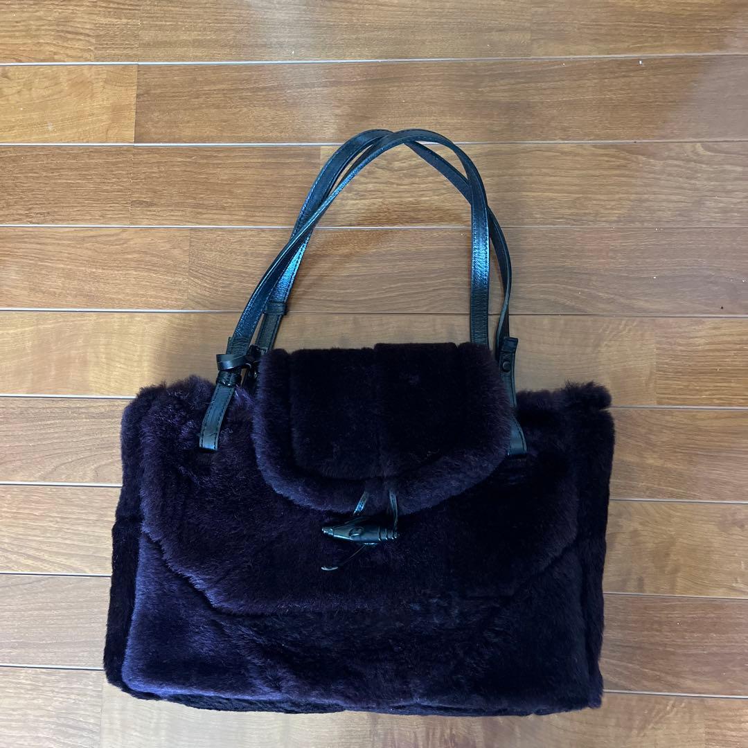 銀座かねまつ リバーシブルムートンバッグ - メルカリ