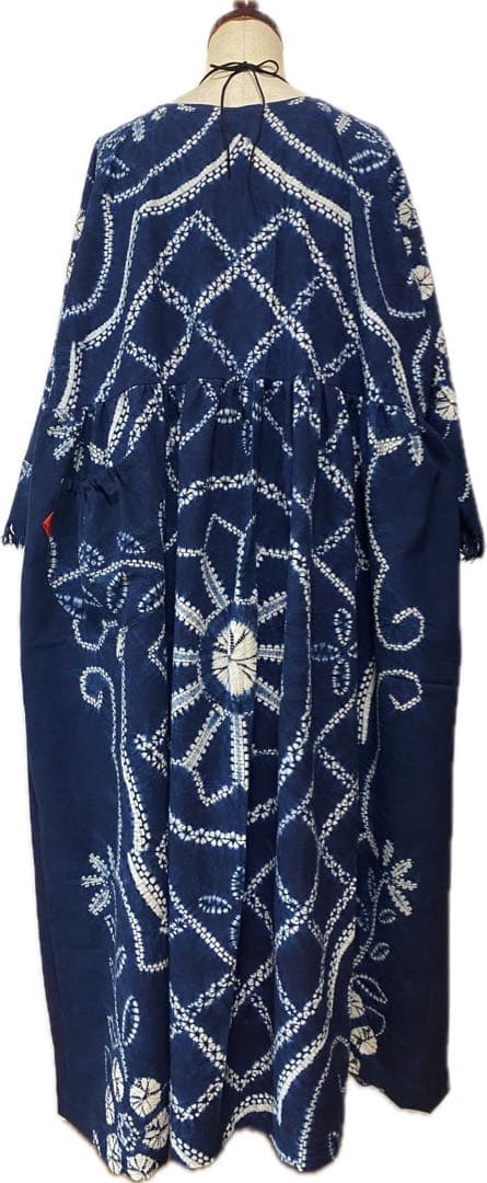 有松絞り❣️風呂敷　　リメイク　ワンピース　藍染❣️