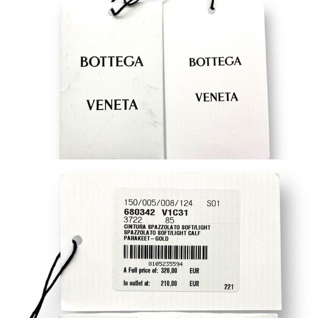 ボッテガヴェネタ ベルト レザー グリーン ゴールド 未使用 タグ付 61223