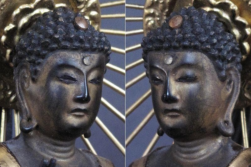 古仏像!!『木造 阿弥陀如来立像』総高33.5㎝ 像高19.5㎝