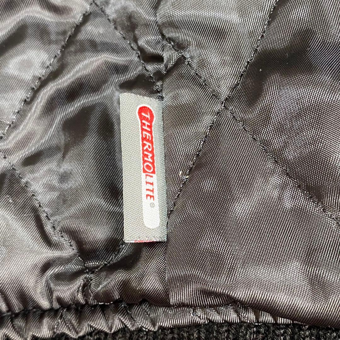 NANO-UNIVERSE/羊革スタジャン/サーモライト/ブラック/L