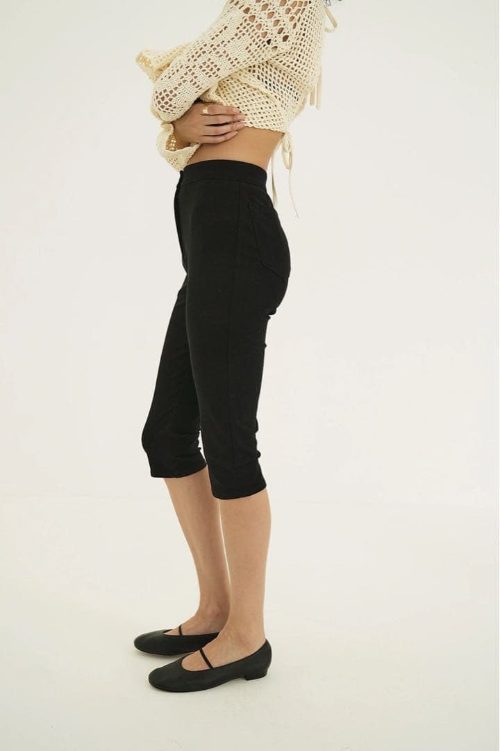 CAPRI RIB PANTS/clane カプリパンツ