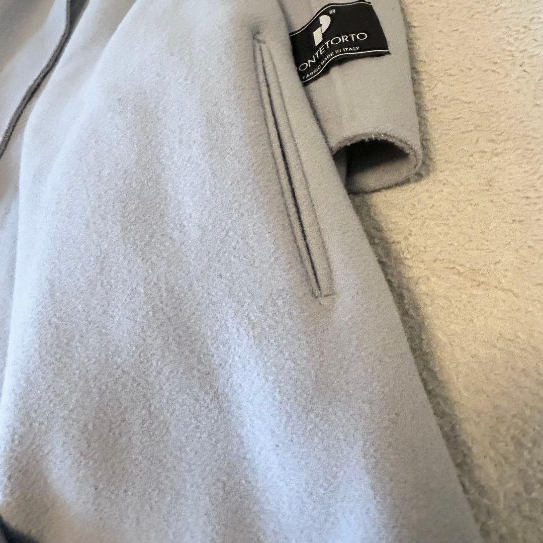 Mila owen 高級 ポンチョ PONTETORTO生地　ブルー