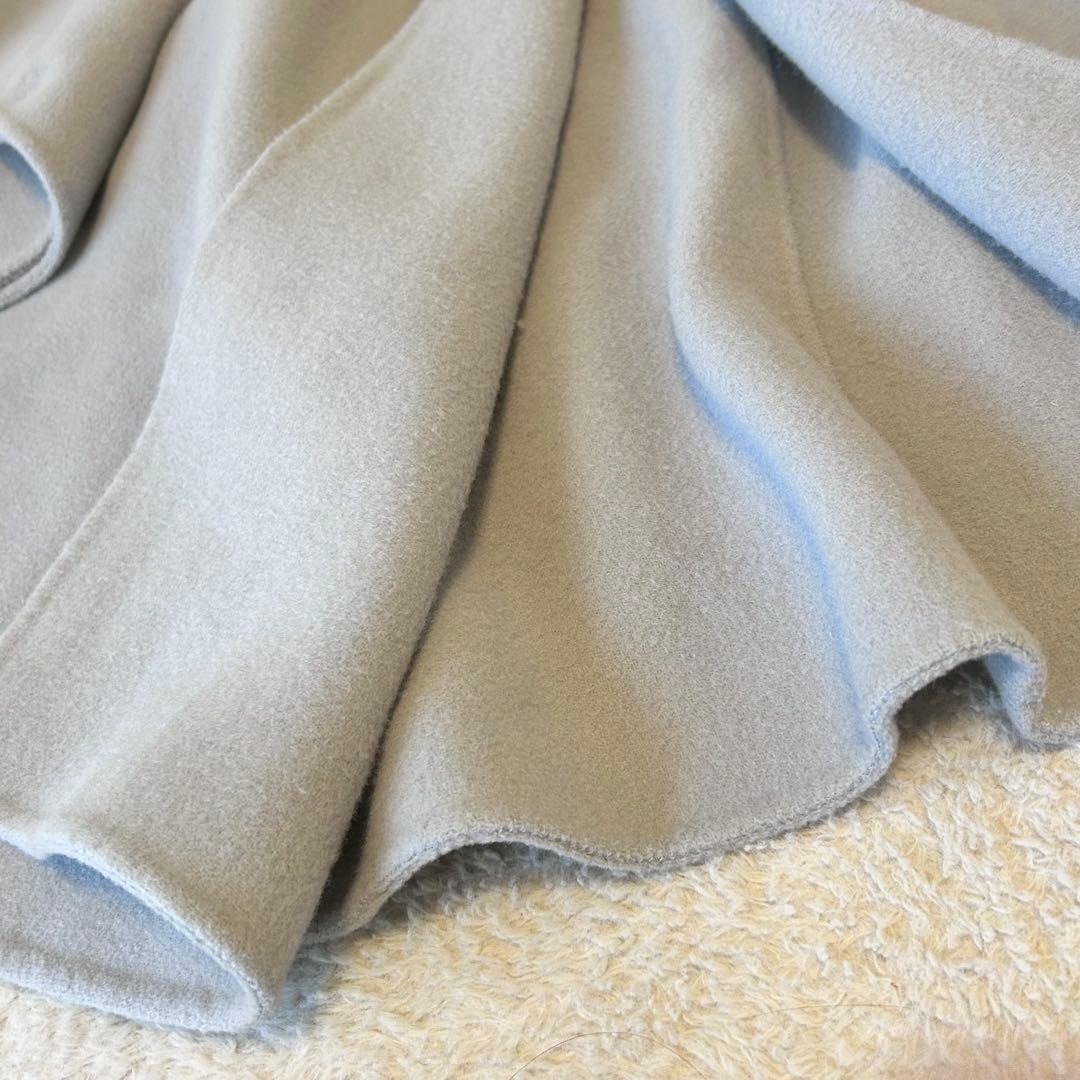 Mila owen 高級 ポンチョ PONTETORTO生地　ブルー