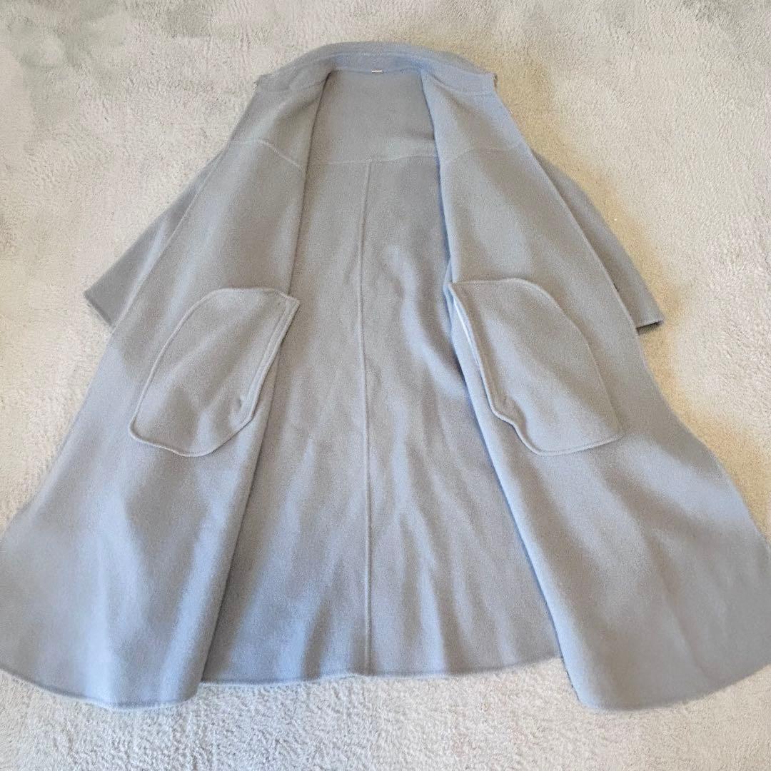 Mila owen 高級 ポンチョ PONTETORTO生地　ブルー