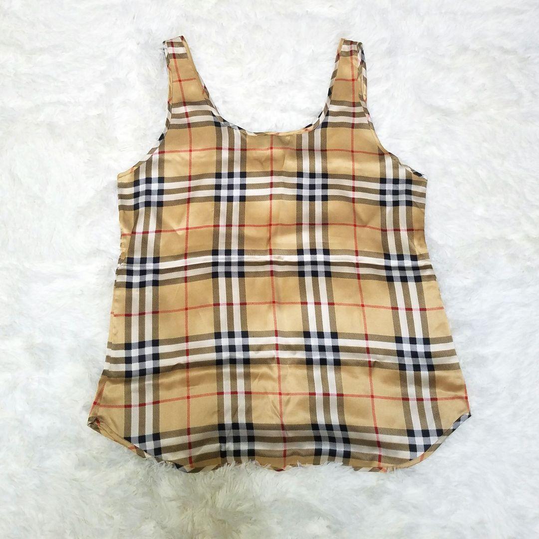 極美品・希少】BURBERRY タンクトップ ノバチェック シルク ドウシシャ
