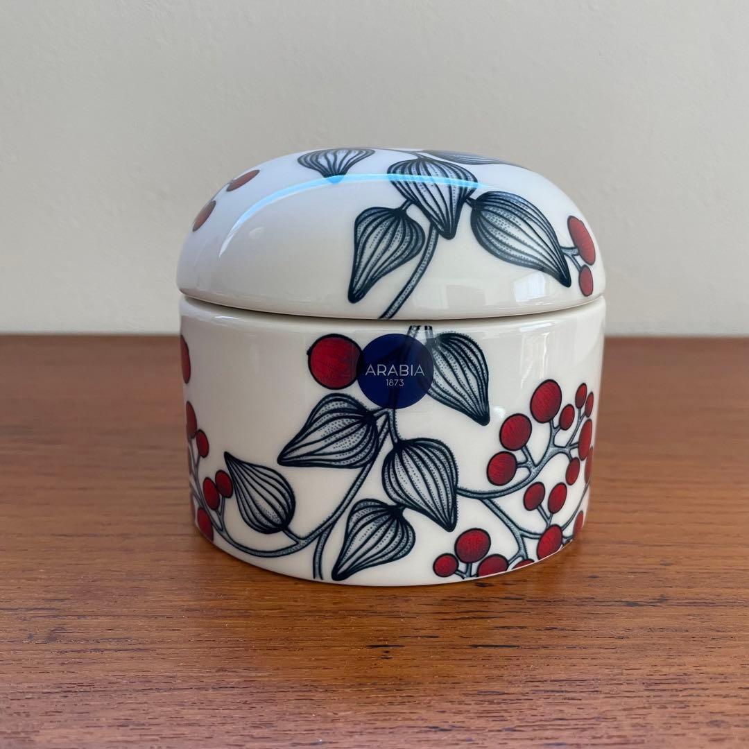 ARABIA runo 蓋付きジャー　フロストベリー