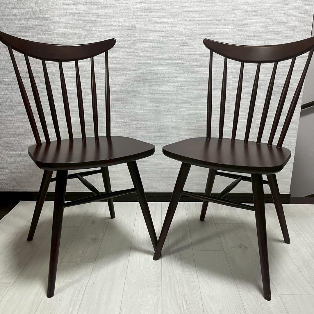 CRES】SETTLE セトル ダイニングチェア 2脚セット ウィンザーチェア