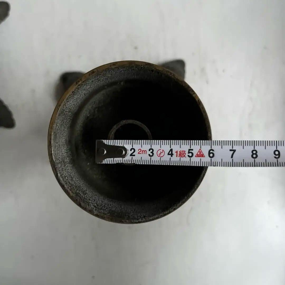 077 フランスアンティーク 真鍮製のキャンドルスタンド セット 燭台 大振り