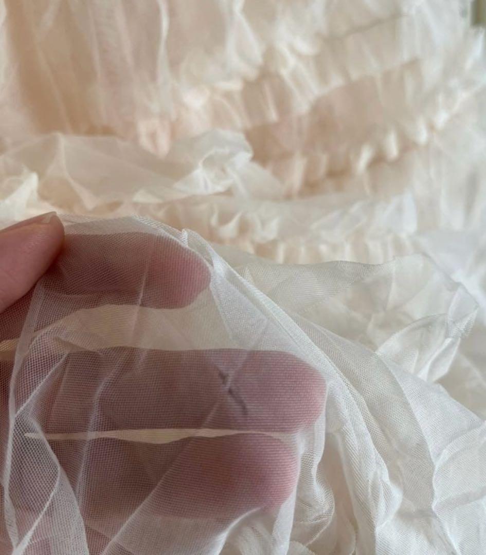 acka tulle long skirt チュールスカート　アイボリー