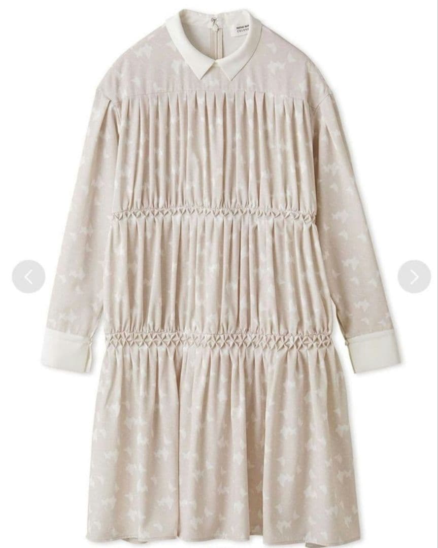 HANAE MORI×CELFORD コラボ襟付きティアードワンピース