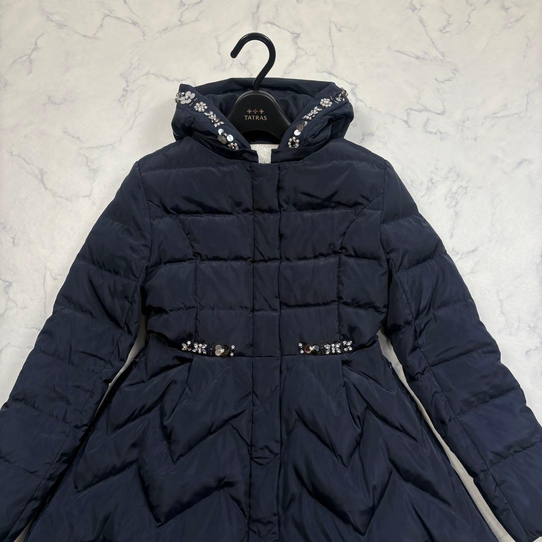 美品 チェスティ ビジュー ロング ダウンコート